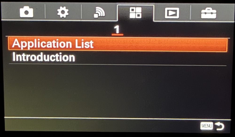 Choose Application List