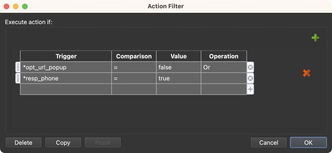 The Action Filter