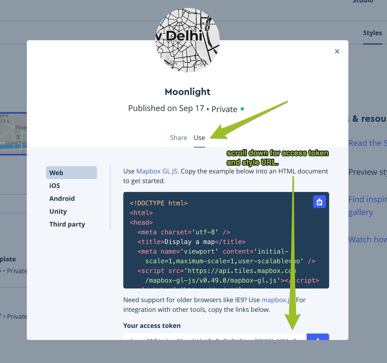 Mapbox Token