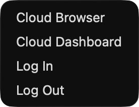 Cloud Menu