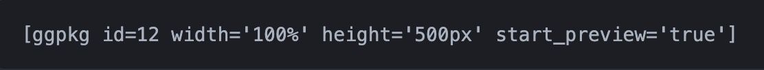 GGPKG shortcode example